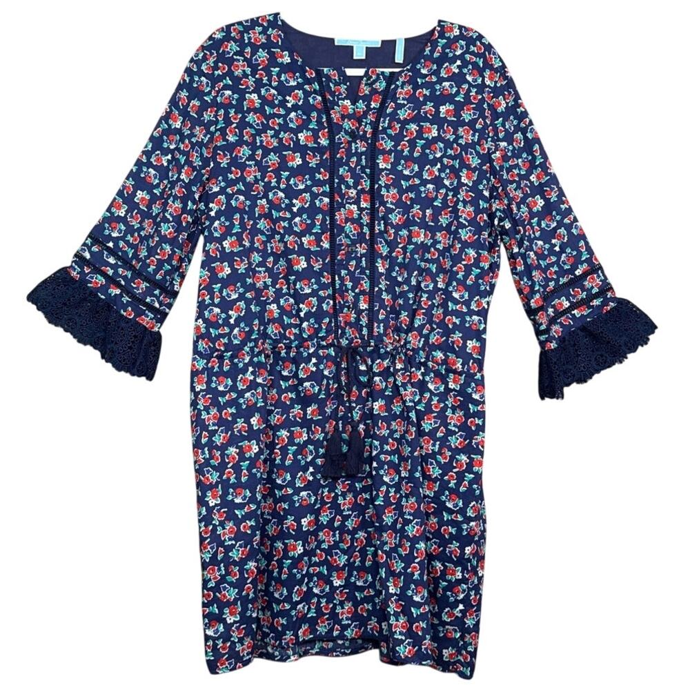 Draper James Georgia Floral Print Drawstring Waist Dress Size XL